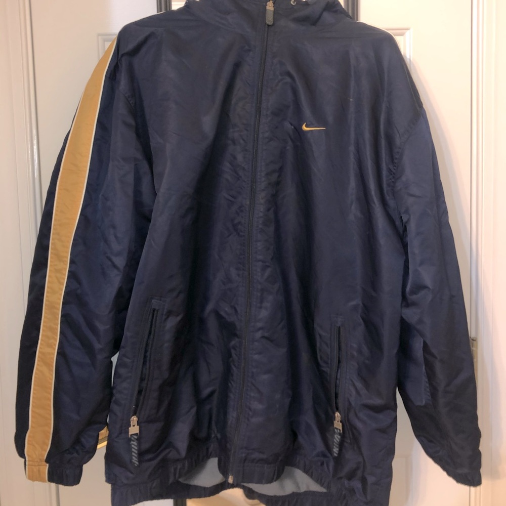 Navy and yellow Nike Coat
